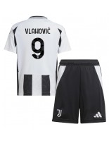 Juventus Dusan Vlahovic #9 Kotipaita Lasten 2024-25 Lyhythihainen (+ shortsit)